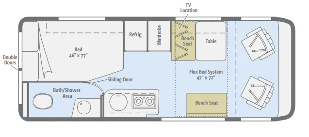 Winnebago Travato 59G floor plan