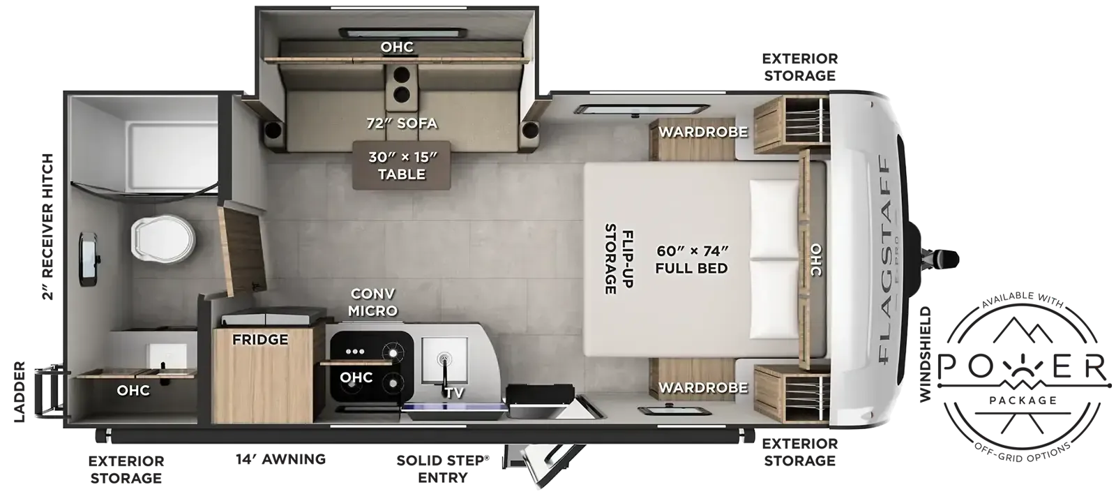 Forest River Flagstaff E-Pro E201SFB floor plan