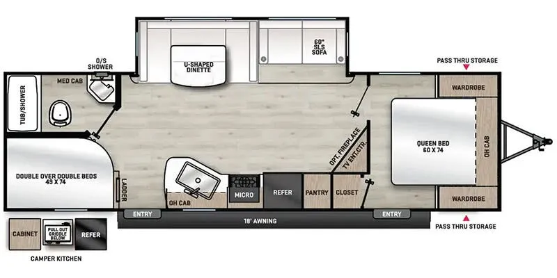 Forest River Aurora Sky 280BHS floor plan
