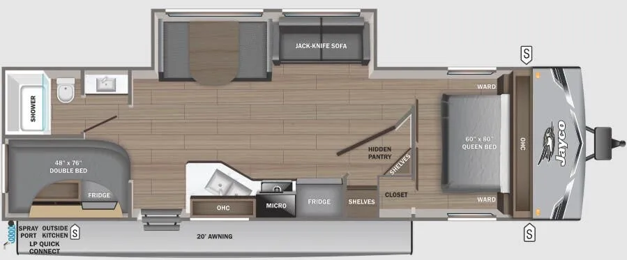 2025 Jayco Jay Flight SLX 263BHSW - Floor plan