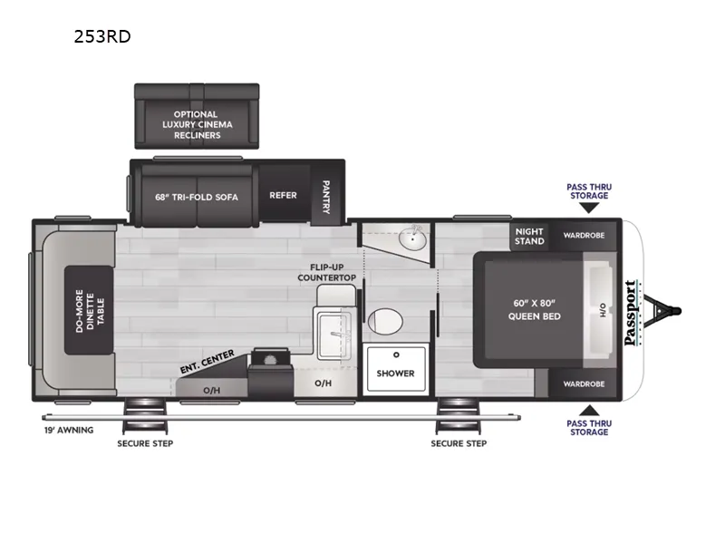 2026 Keystone Passport 253RDWE - Floor plan