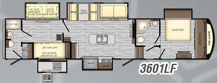 CrossRoads Volante 3601LF floor plan