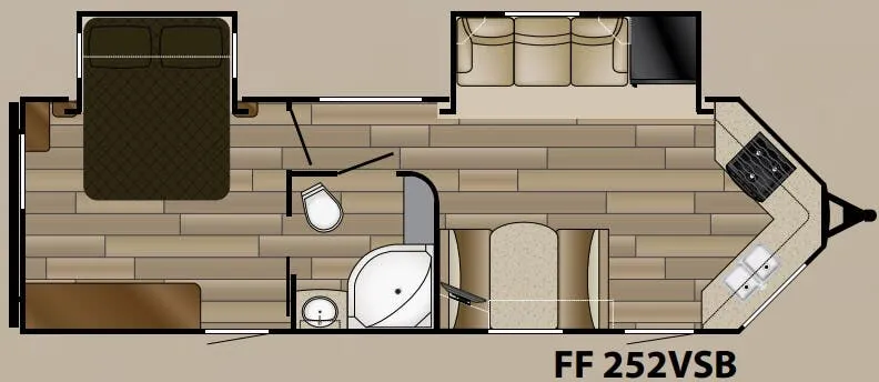 Cruiser RV Fun Finder Xtreme Lite 252VSB floor plan