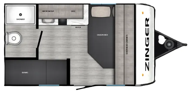 2026 CrossRoads Zinger Lite Mini 12BH - Floor plan