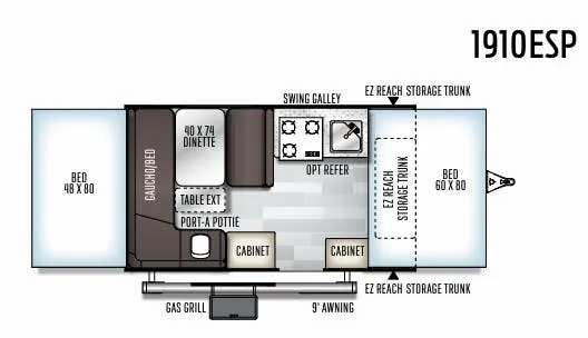 Forest River Rockwood Extreme Sports Package 1910ESP floor plan
