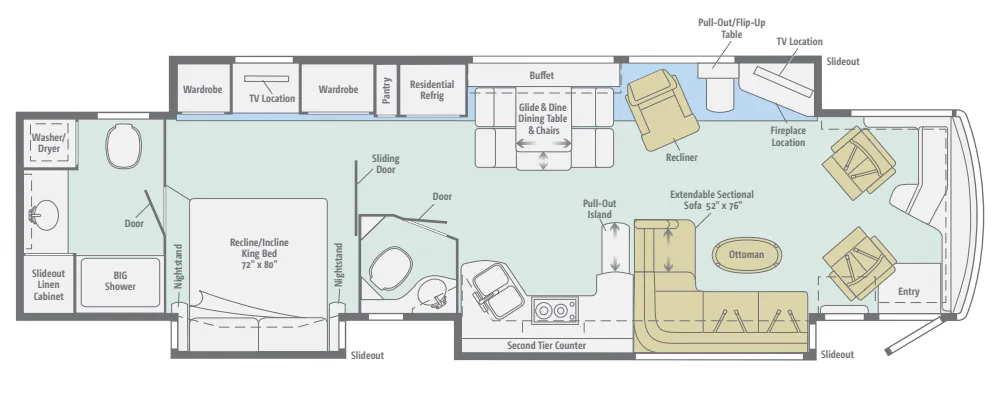 Winnebago Grand Tour 42QL floor plan