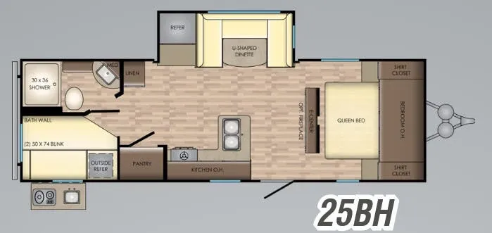 CrossRoads Volante 25BH floor plan