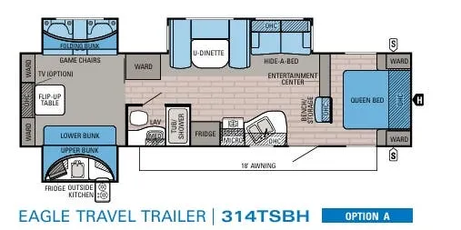 2015 Jayco Eagle 314TSBH - Floor plan