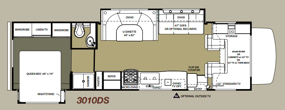 Forest River Sunseeker 3010DS floor plan