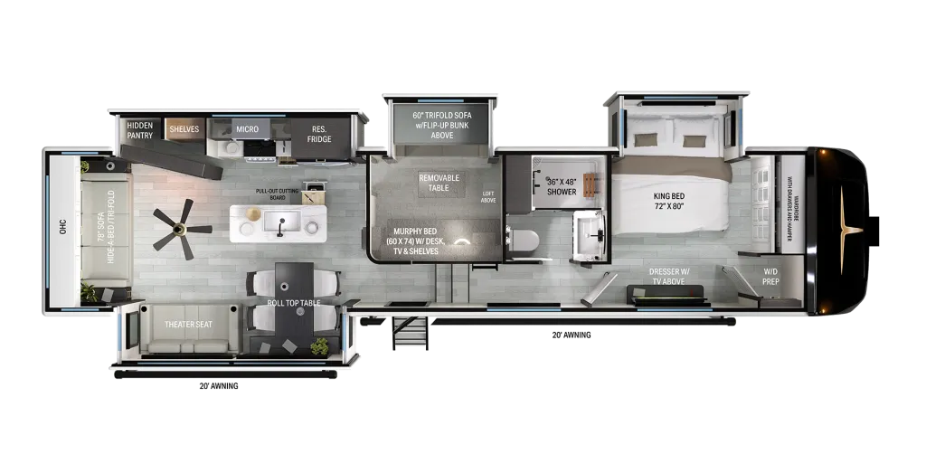 2026 Heartland Bighorn 37MD floor plan