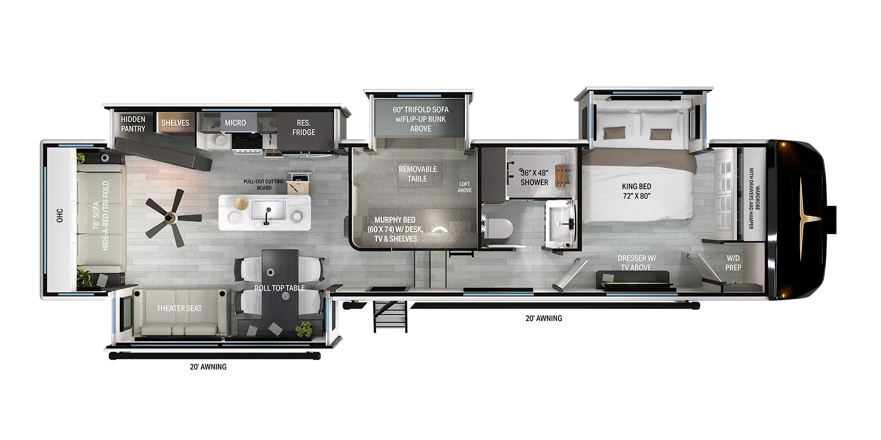 2026 Heartland Bighorn 37MD - Floor plan