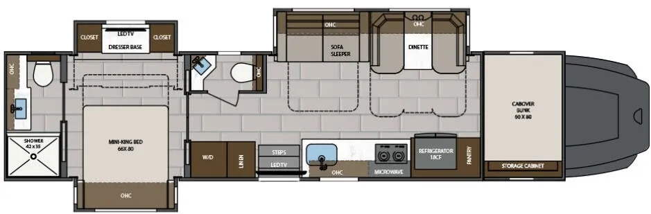 2024 Renegade RV Classic 41CRB - Floor plan