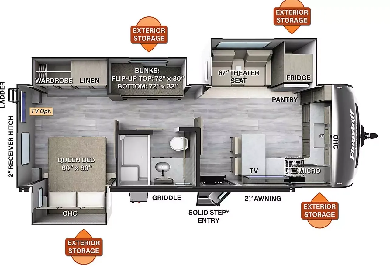Forest River Flagstaff Classic 826BHS floor plan