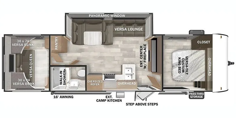 Forest River Wildwood X-Lite Southwest 28VBXL floor plan
