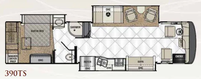Coachmen Sportscoach Cross Country 390TS floor plan
