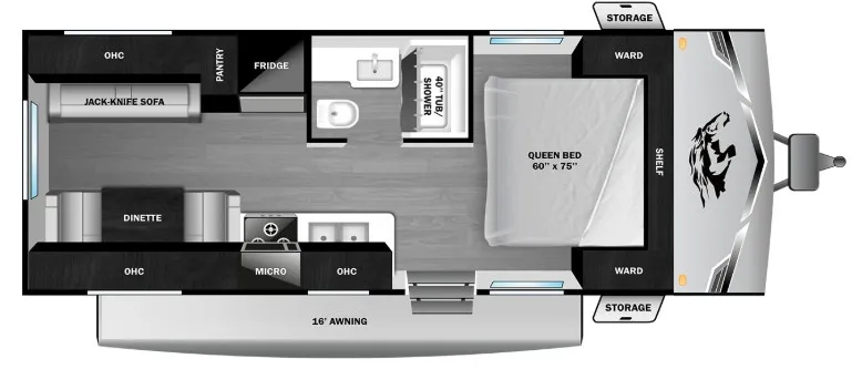 2026 Highland Ridge Open Range Colt 21QB floor plan