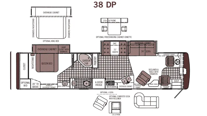 2004 Tiffin Allegro Bus 38DP floor plan