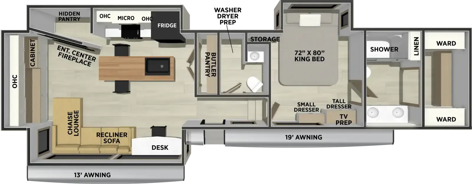 Forest River Sierra 3900HBLR floor plan