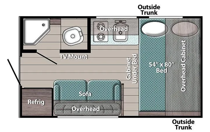 Gulf Stream Ameri-Lite Super Lite 14RE floor plan