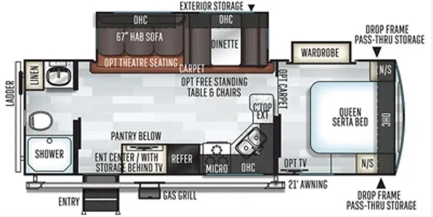 Forest River Flagstaff Super Lite 26RBWS floor plan