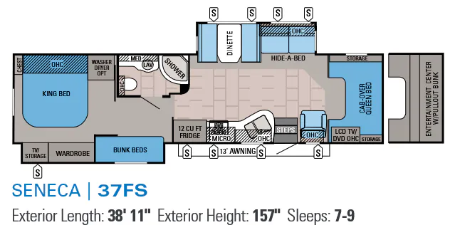 Jayco Seneca 37FS floor plan