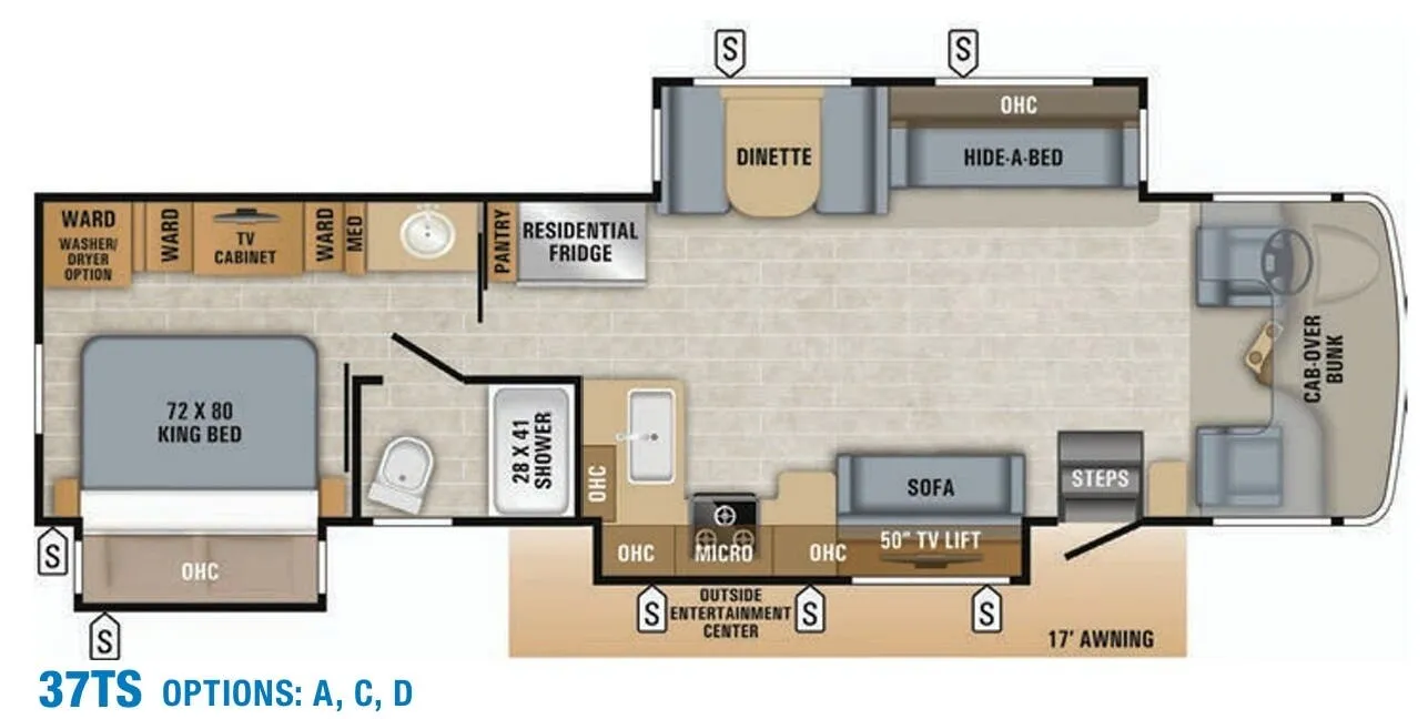 Jayco Seneca 37TS floor plan
