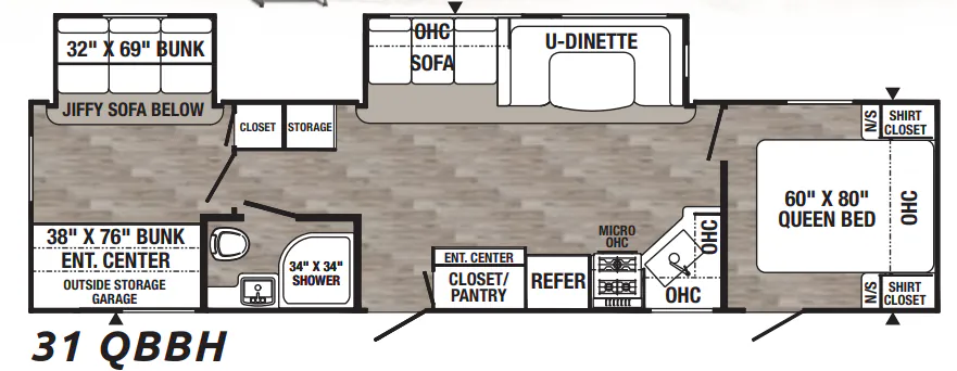 Palomino Puma 31QBBH floor plan