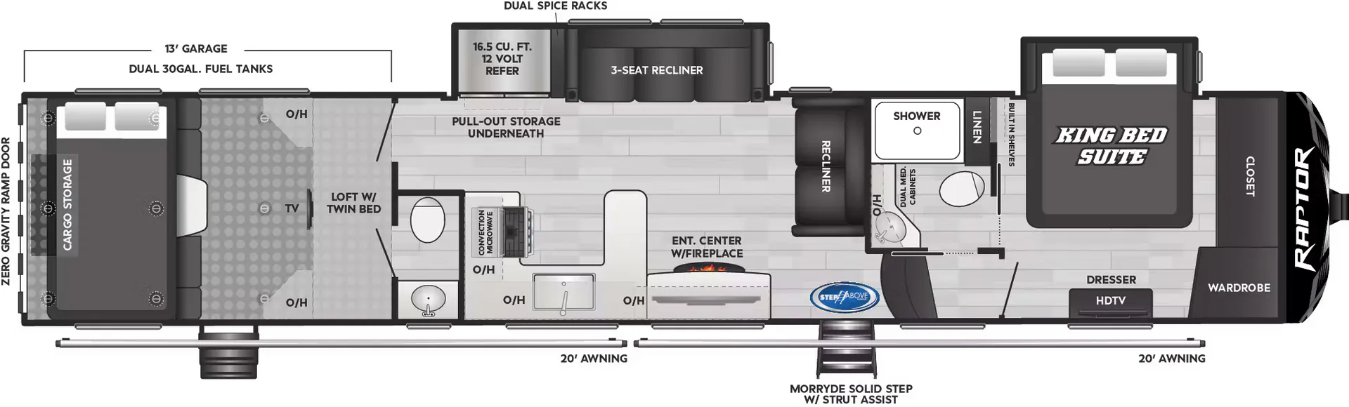 Keystone Raptor 424 floor plan