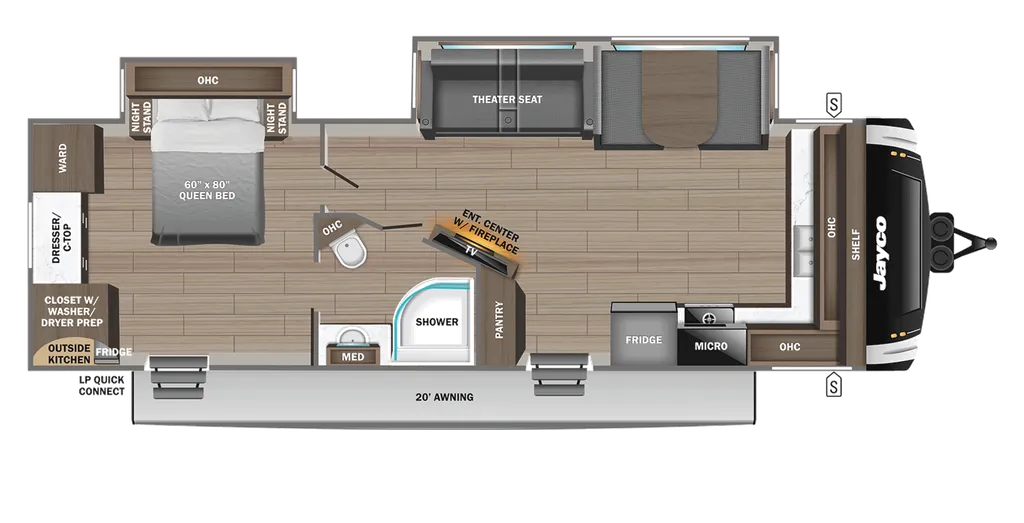 2026 Jayco Jay Feather 26FK floor plan
