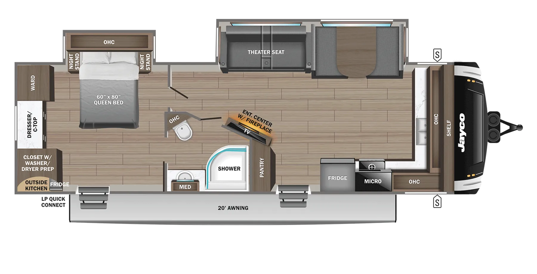 2026 Jayco Jay Feather 26FK - Floor plan