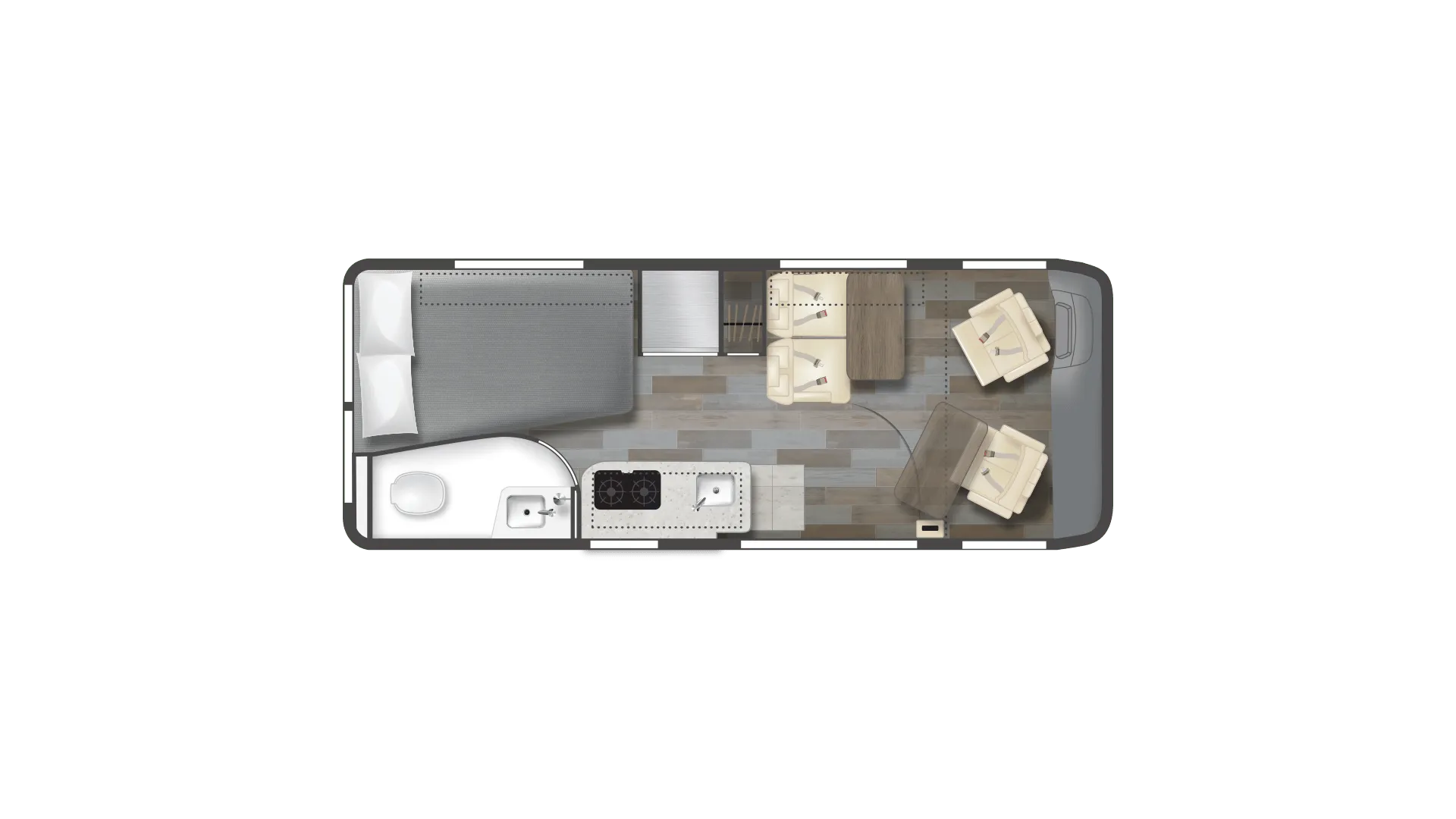 Winnebago Travato 59G floor plan