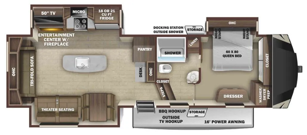 2021 Highland Ridge Open Range 314RLS - Floor plan