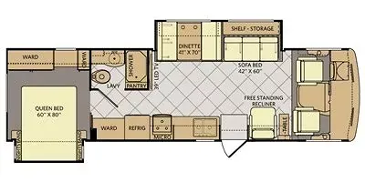2016 Fleetwood Storm 32V - Floor plan