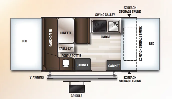 Forest River Rockwood Extreme Sports Package 1910ESP floor plan