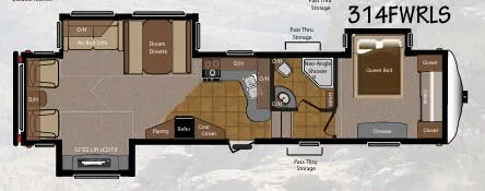 Keystone Sprinter Copper Canyon 314FWRLS floor plan