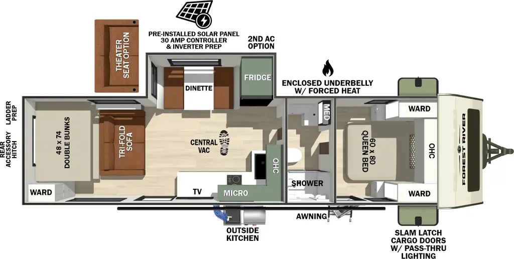 2027 Forest River No Boundaries 20.9 floor plan