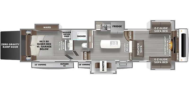 2022 Forest River RiverStone 37FLTH floor plan