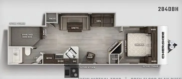 Forest River Cherokee 284DBH floor plan