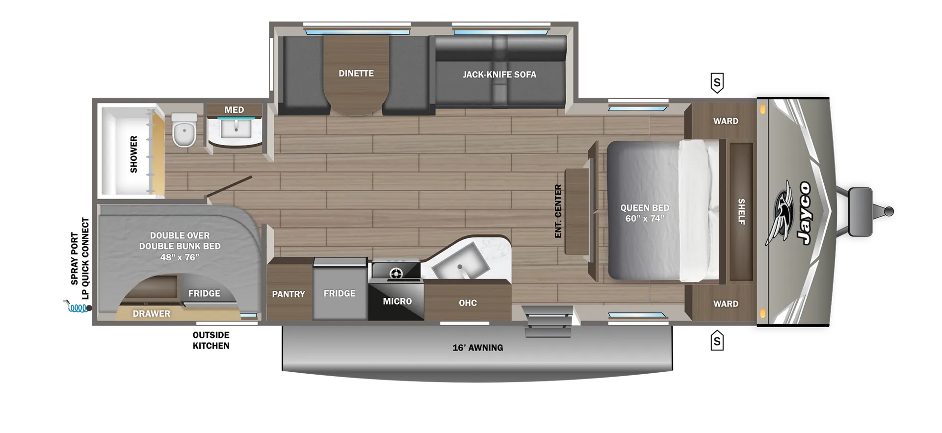 2027 Jayco Jay Flight SLX 261BHSW - Floor plan