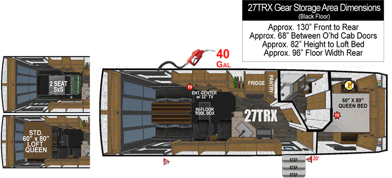 Outdoors RV Trail Series 27TRX floor plan