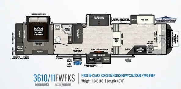 Keystone Sprinter 3611FWFKS exterior