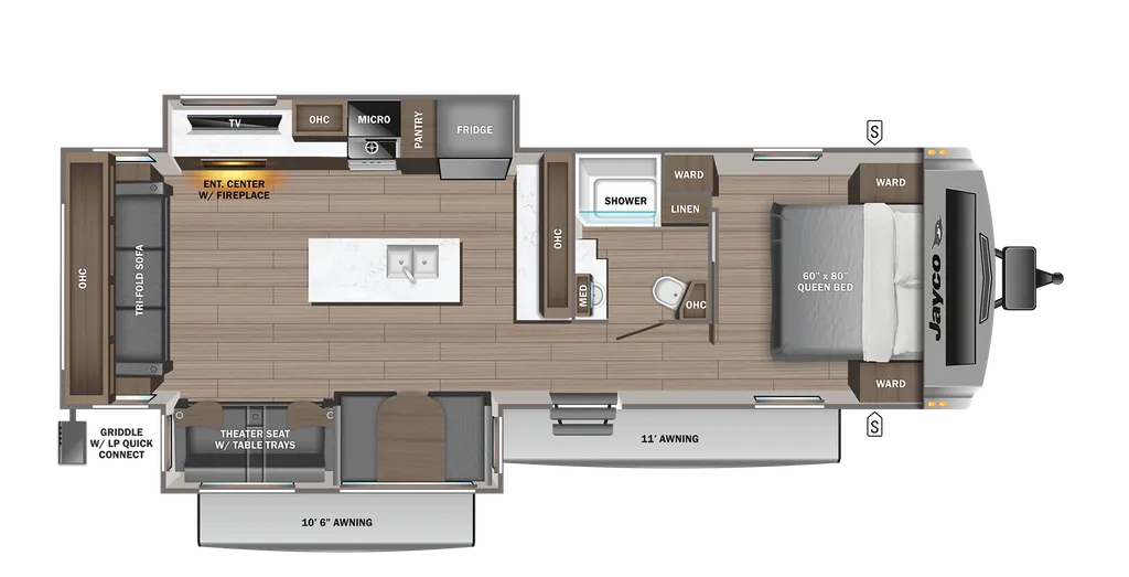 2024 Jayco White Hawk 32RL floor plan
