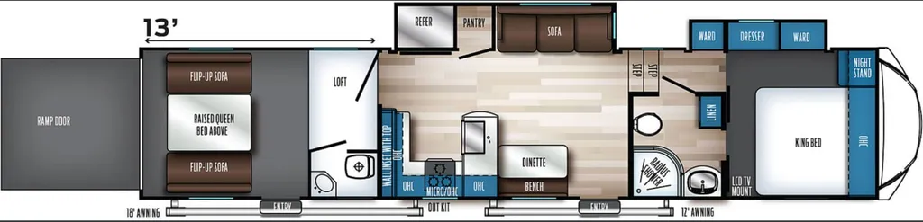 2023 FOREST RIVER ROGUE 371A13 floor plan