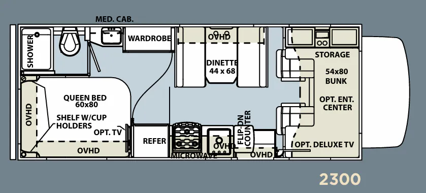 Forest River Sunseeker 2300 floor plan