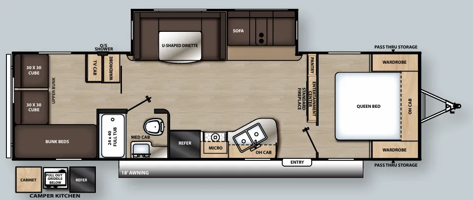 Forest River Aurora 29QBS floor plan