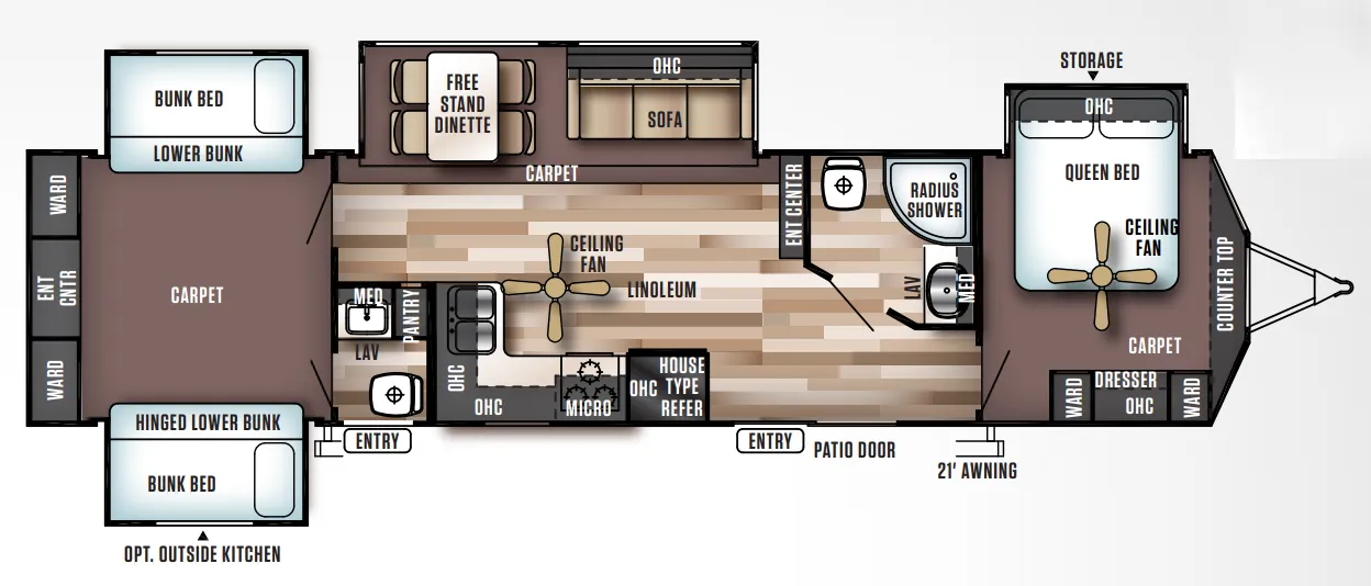 Forest River Wildwood Lodge 404X4 floor plan