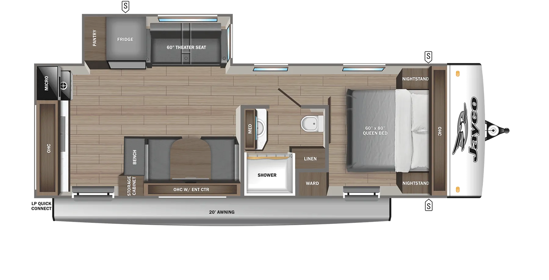 2026 Jayco Jay Feather 23RK - Floor plan