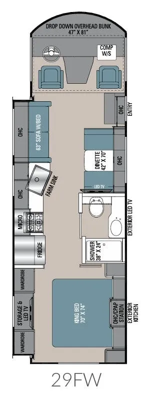 Coachmen Mirada 29FW floor plan