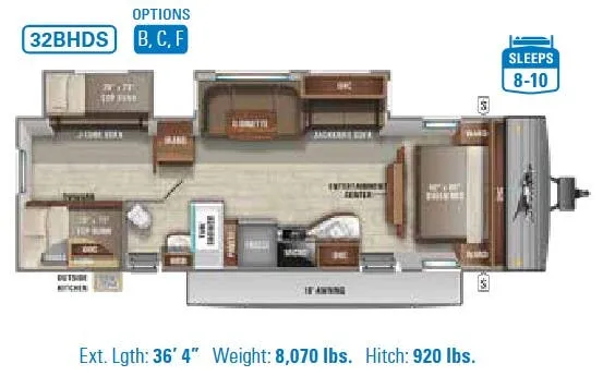Jayco Jay Flight 32BHDS floor plan