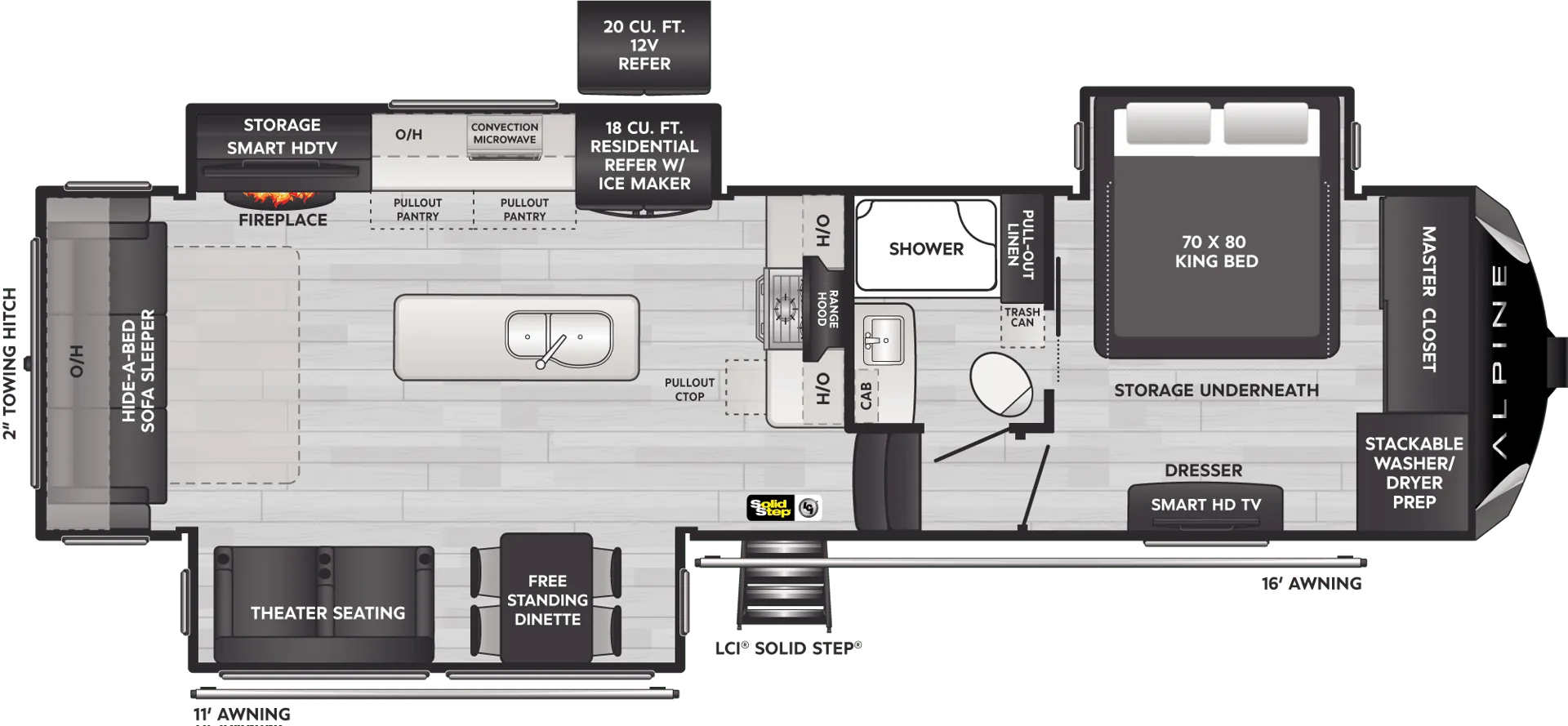 2024 Keystone Alpine 3011CK - Floor plan